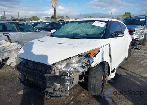 2015 Hyundai Veloster Turbo z USA, uszkodzony, nr VIN KMHTC6AE4FU244295